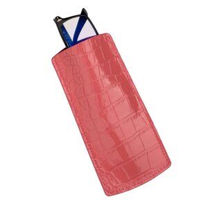 Authentic Calfskin Alligator‑Texture Glasses Pouch Rogue